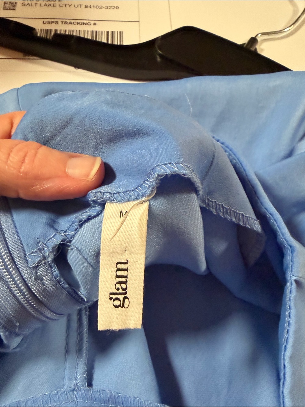 glam Sky Blue Wide Leg Palazzo Pants - Picture 6 of 8